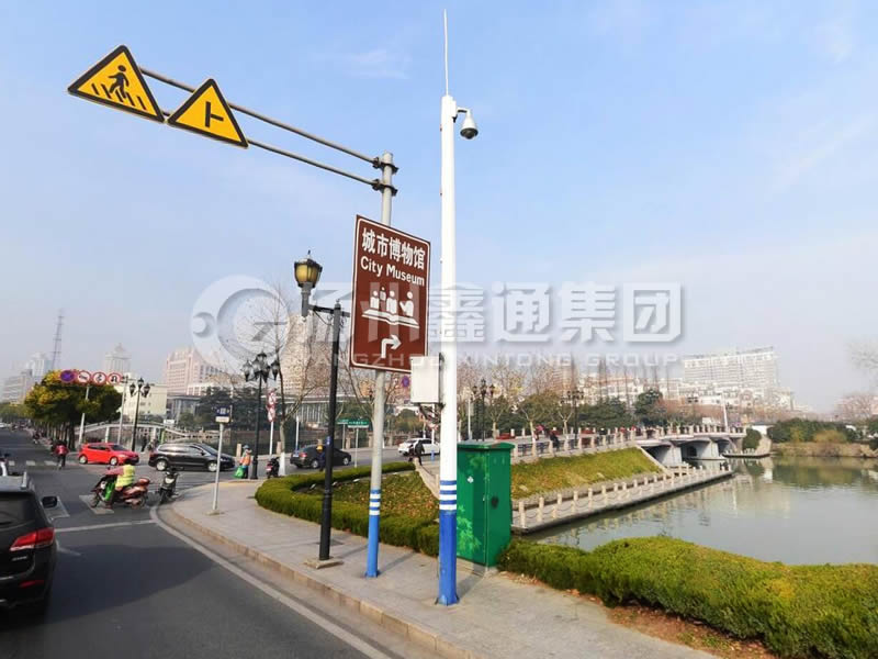 DJG-017，電子警察桿，監(jiān)控球機(jī)立桿