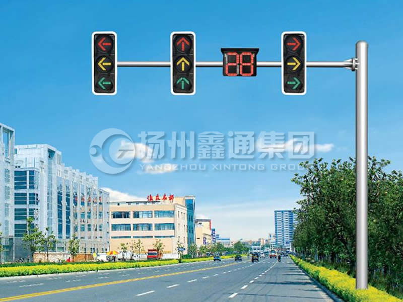 XHDG-012，L型等徑單臂信號(hào)燈桿